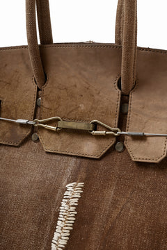 Load image into Gallery viewer, ierib exclusive bark bag #40 / Vintage JP-Fabric + Cordovan (BROWN-B)