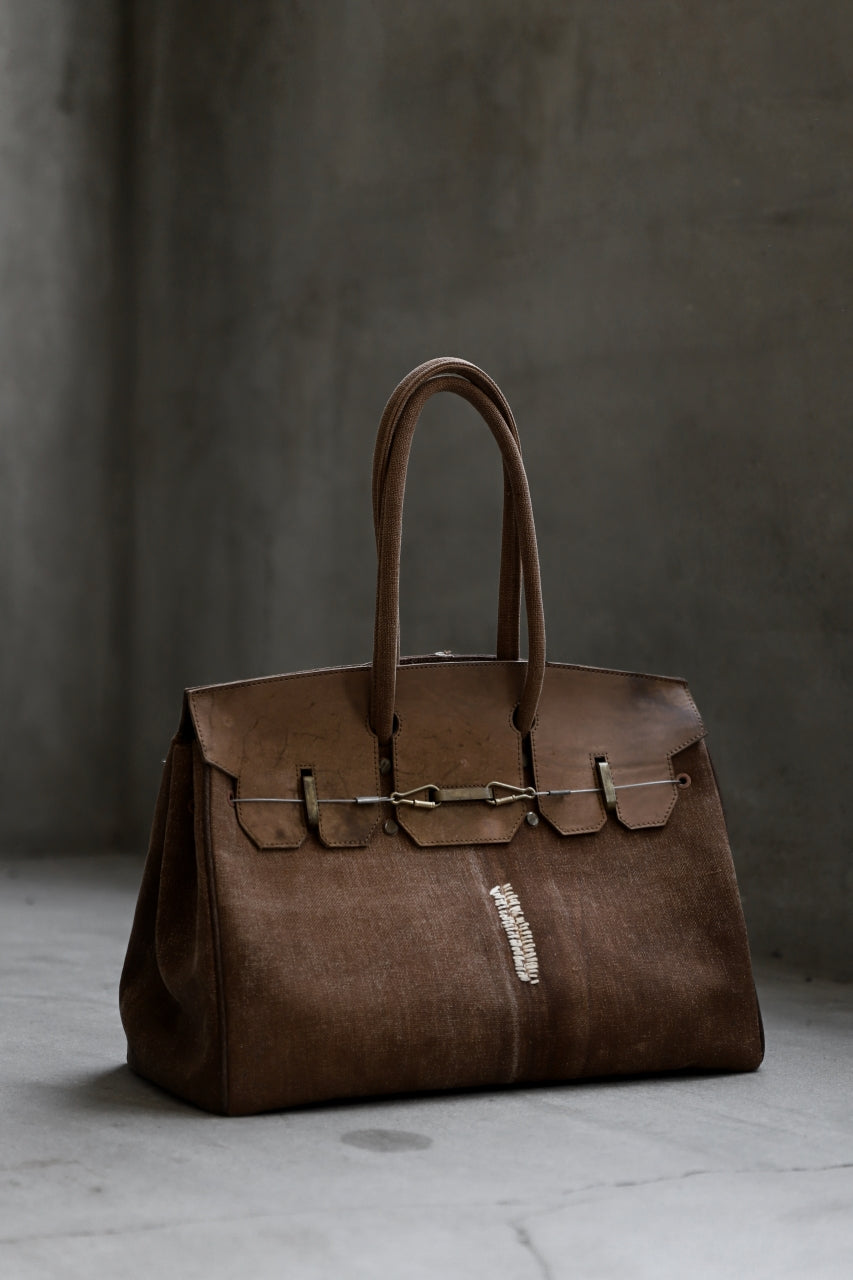 ierib exclusive bark bag #40 / Vintage JP-Fabric + Cordovan (BROWN-B)