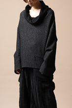 Load image into Gallery viewer, SOSNOVSKA exclusive CRAWLED OUT POCKET KNIT SWEATER (GREY MELANGE)