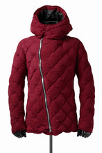 Load image into Gallery viewer, ISAMU KATAYAMA BACKLASH HOODED DOWN JACKET / [REVERSE KANGAROO LEATHER / POLISH WHITE GOOSE] (RED)