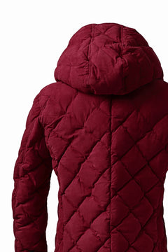 Load image into Gallery viewer, ISAMU KATAYAMA BACKLASH HOODED DOWN JACKET / [REVERSE KANGAROO LEATHER / POLISH WHITE GOOSE] (RED)