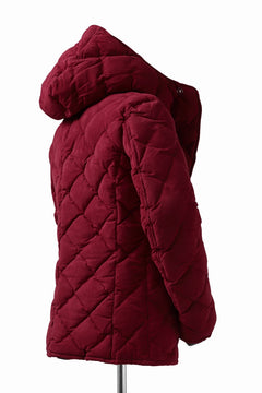 Load image into Gallery viewer, ISAMU KATAYAMA BACKLASH HOODED DOWN JACKET / [REVERSE KANGAROO LEATHER / POLISH WHITE GOOSE] (RED)