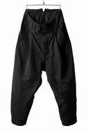 KLASICA SABRON(NW) WIDE TAPERED TROUSERS / TRI MIX HIGH DENSITY PLAIN (BLACK)