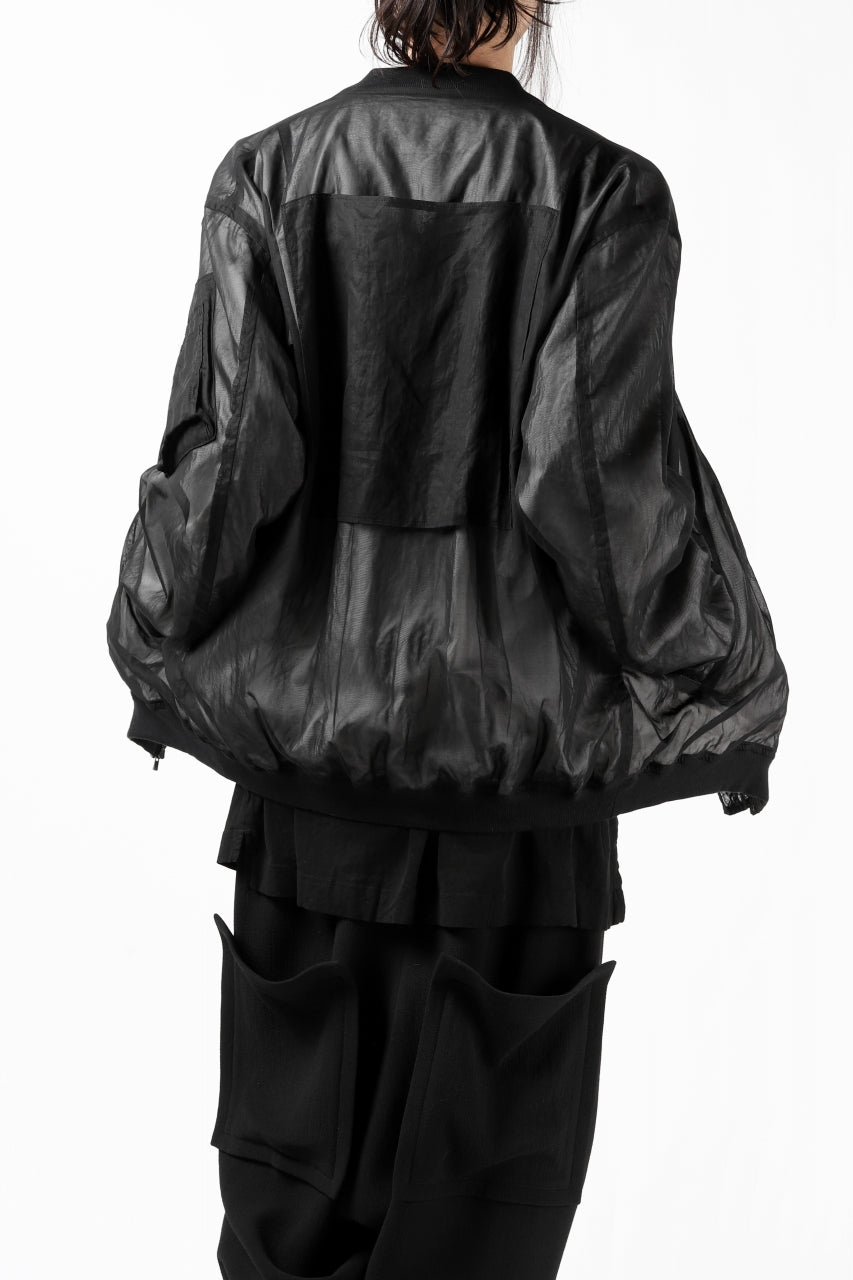 画像をギャラリービューアに読み込む, KLASICA FLIGHT PC-1 JACKET / TRANSLUCENT ORGANDY (BLACK)