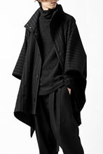 画像をギャラリービューアに読み込む, KLASICA MARGOT PONCHO COAT / WOOL FLANNEL (VINTAGE STRIPE)