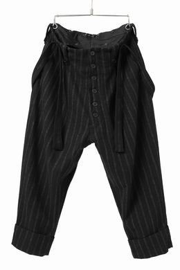 KLASICA BARREL SUSPENDER TROUSERS / WOOL FLANNEL (VINTAGE STRIPE)