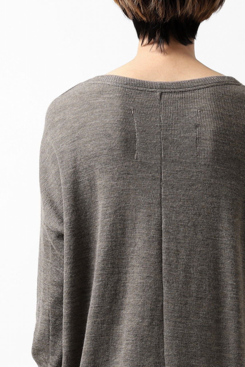 KLASICA ASLEEP CREW NECK KNIT SWEATER / WEANER WOOL RIB (FAWN)