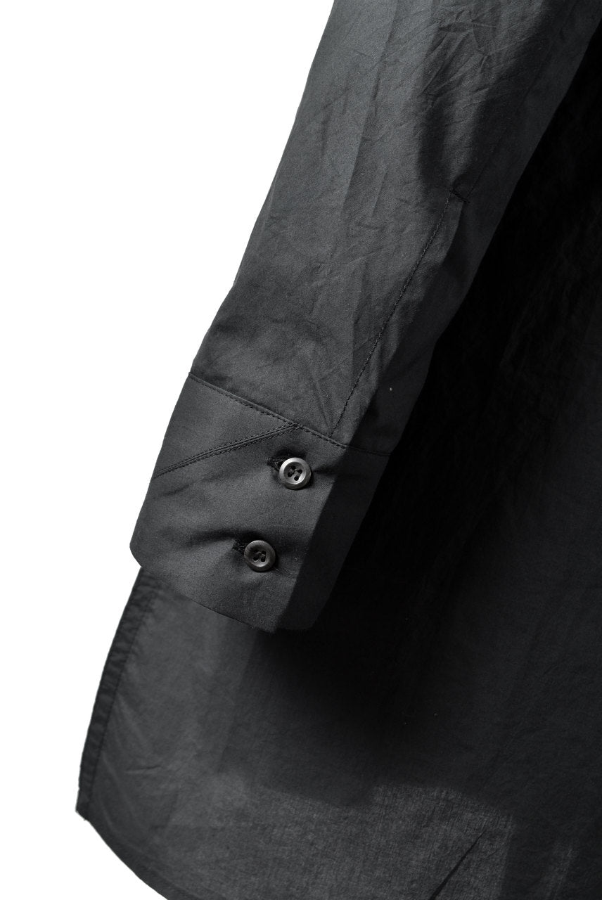 N/07 "MAUSK Detail" SLIT-SHOULDER LONG SHIRT (BLACK)