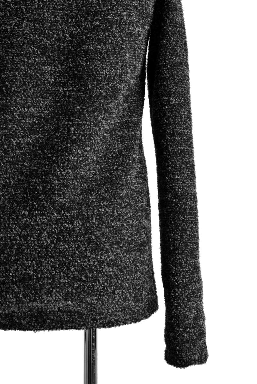 画像をギャラリービューアに読み込む, A.F ARTEFACT exclusive LOOPKNIT HIGHNECK TOP (BLACK×GREY)