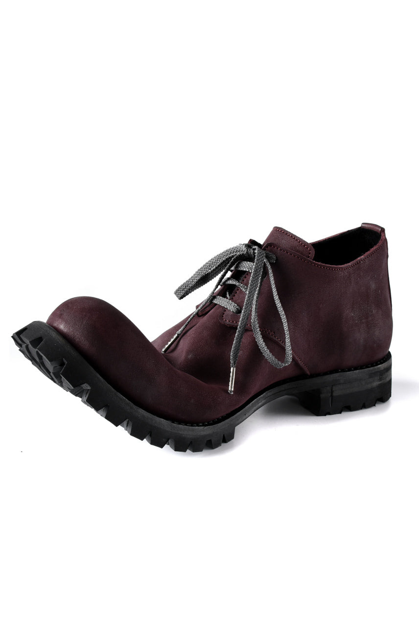Load image into Gallery viewer, Portaille exclusive Derby Shoes / Vintage Nubuck Steer Leather / Vibram #100 (BORDEAUX)