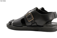 Load image into Gallery viewer, sus-sous sandal shoes / italy oiled cow leather *hand dyed (BLACK BROWN)