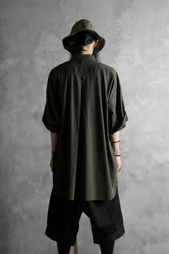 Load image into Gallery viewer, KLASICA LOOSE HALF SLEEVE SHIRT / DOUBLE VOILE CLOTH (GARMENT WASHED) (OLIVE)
