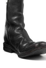 Load image into Gallery viewer, incarnation exclusive BUFFALO LEATHER HAND STITCH SIDE ZIP BOOTS (BLACK)