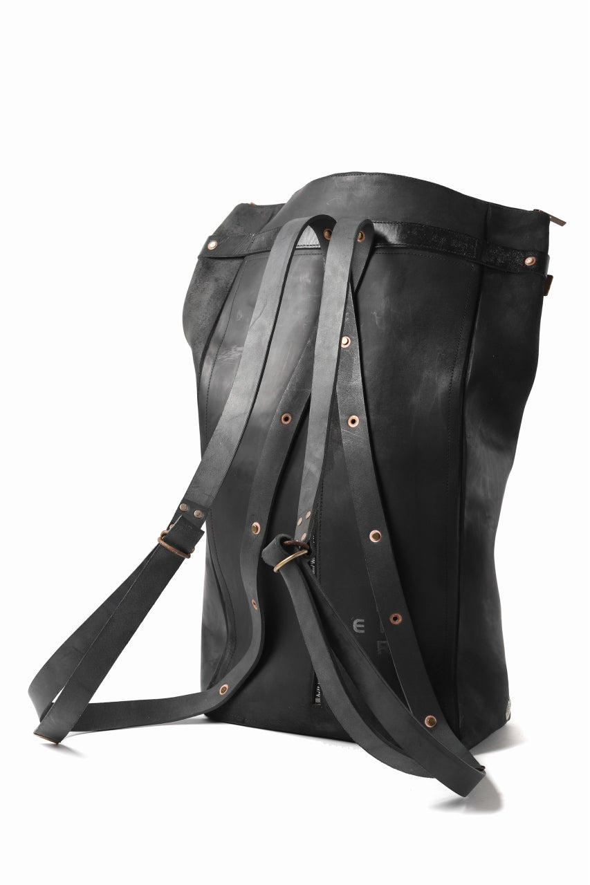 ierib exclusive hiking ruck sack with harness / horse butt (BLACK)