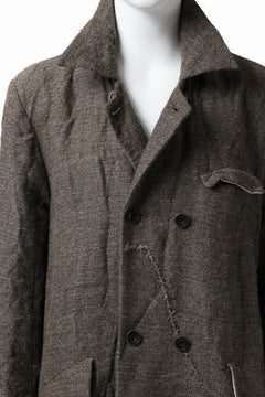 画像をギャラリービューアに読み込む, YUTA MATSUOKA double-breasted long coat / primitive wool (brown)