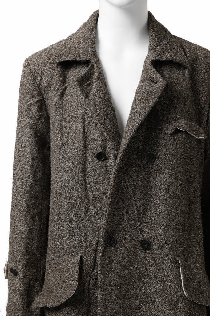 Load image into Gallery viewer, YUTA MATSUOKA long coat / goat wool (brown)