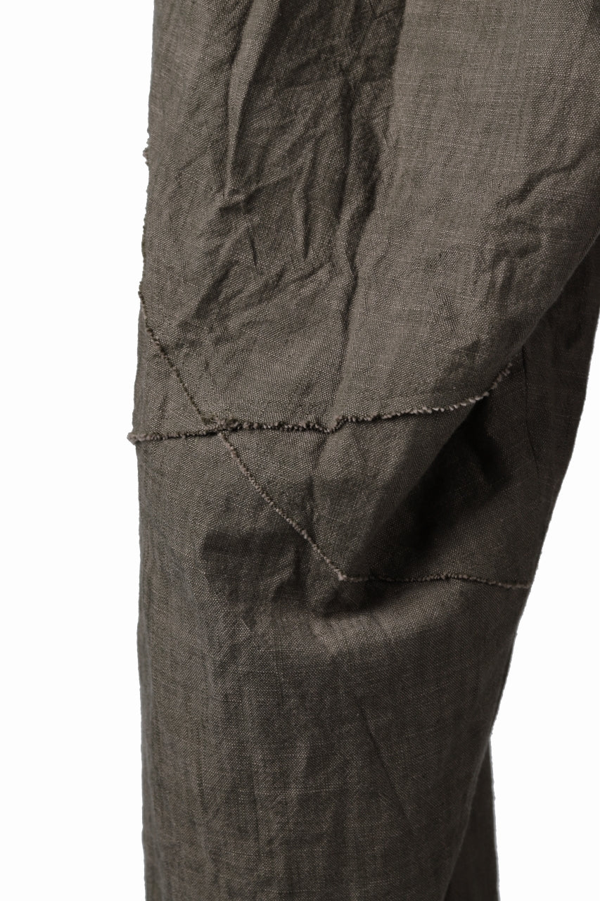 Load image into Gallery viewer, YUTA MATSUOKA cross switch cropped pants / spec dyed canvas (khaki)