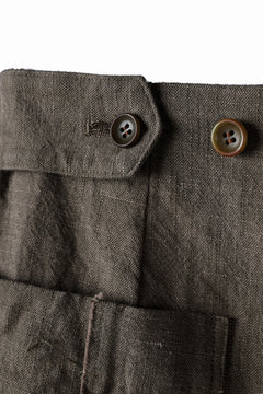 Load image into Gallery viewer, YUTA MATSUOKA cross switch cropped pants / spec dyed canvas (khaki)