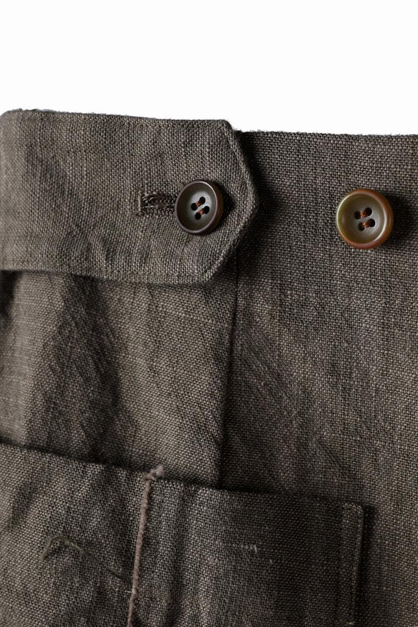 Load image into Gallery viewer, YUTA MATSUOKA cross switch cropped pants / spec dyed canvas (khaki)