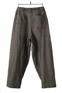 Load image into Gallery viewer, YUTA MATSUOKA cross switch cropped pants / spec dyed canvas (khaki)