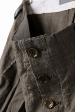 Load image into Gallery viewer, YUTA MATSUOKA cross switch cropped pants / spec dyed canvas (khaki)