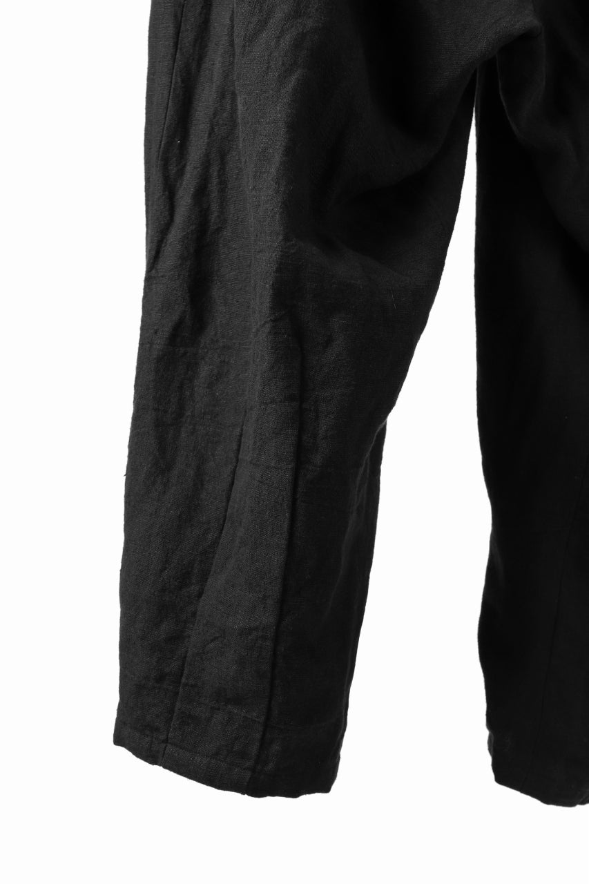 YUTA MATSUOKA easy darts pants / sofa linen (black)