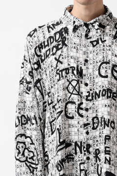 Load image into Gallery viewer, PAL OFFNER OVER SIZED SHIRT / VISCOSE (CROSSWORD PRINT)
