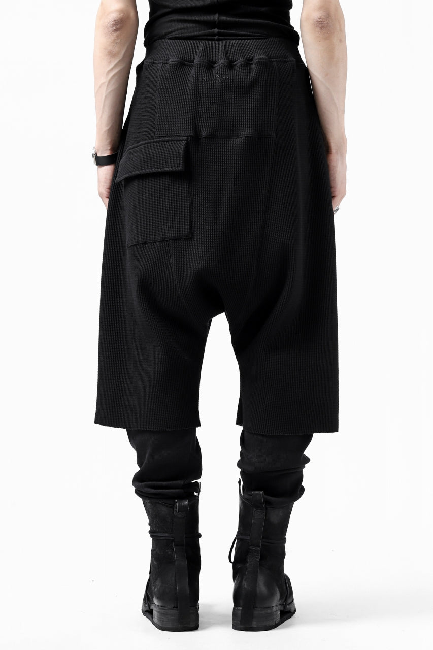 FIRST AID TO THE INJURED WURICH LAYERED PANT / WAFFEL + RIB JERSEY (BLACK)
