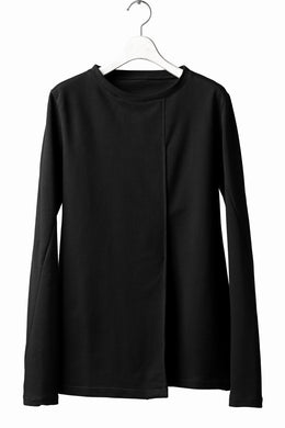 incarnation TUCK FRONT LONG SLEEVE JERSEY TOPS / ELASTIC F.TERRY (BLACK)