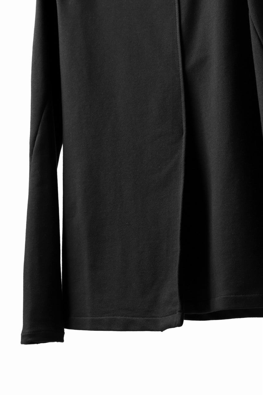 incarnation TUCK FRONT LONG SLEEVE JERSEY TOPS / ELASTIC F.TERRY (BLACK)