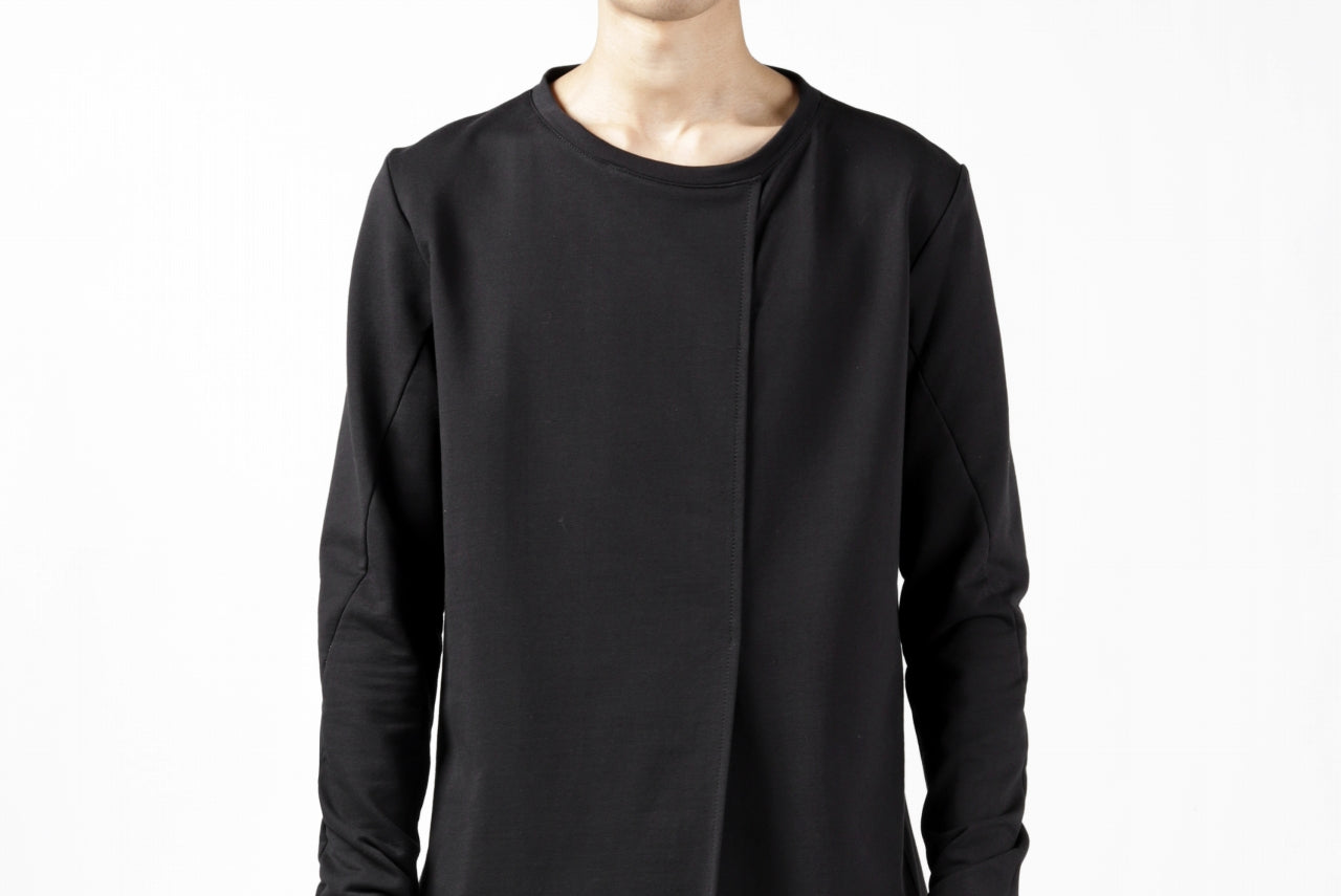 incarnation TUCK FRONT LONG SLEEVE TOPS / ELASTIC F.TERRY (BLACK)