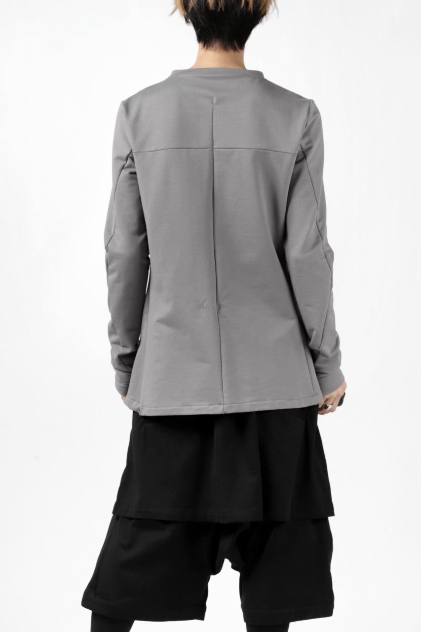 incarnation TUCK FRONT LONG SLEEVE TOPS / ELASTIC F.TERRY (GREY)