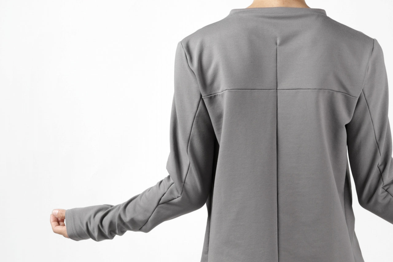 incarnation TUCK FRONT LONG SLEEVE TOPS / ELASTIC F.TERRY (GREY)