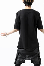 Load image into Gallery viewer, incarnation TUCK FRONT SHORT SLEEVE TOPS / ELASTIC F.TERRY (BLACK)