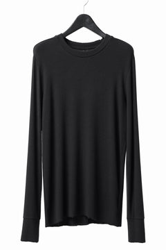Load image into Gallery viewer, thomkrom ROUND NECK TOPS / STRETCH MIXED-UP RIB (BLACK)