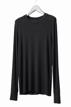 Load image into Gallery viewer, thomkrom ROUND NECK TOPS / STRETCH MIXED-UP RIB (BLACK)