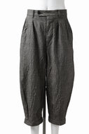 KLASICA GOSSE 2 TUCKED TROUSERS / ORIGINAL PONGEE NEP (GLEN CHECK)