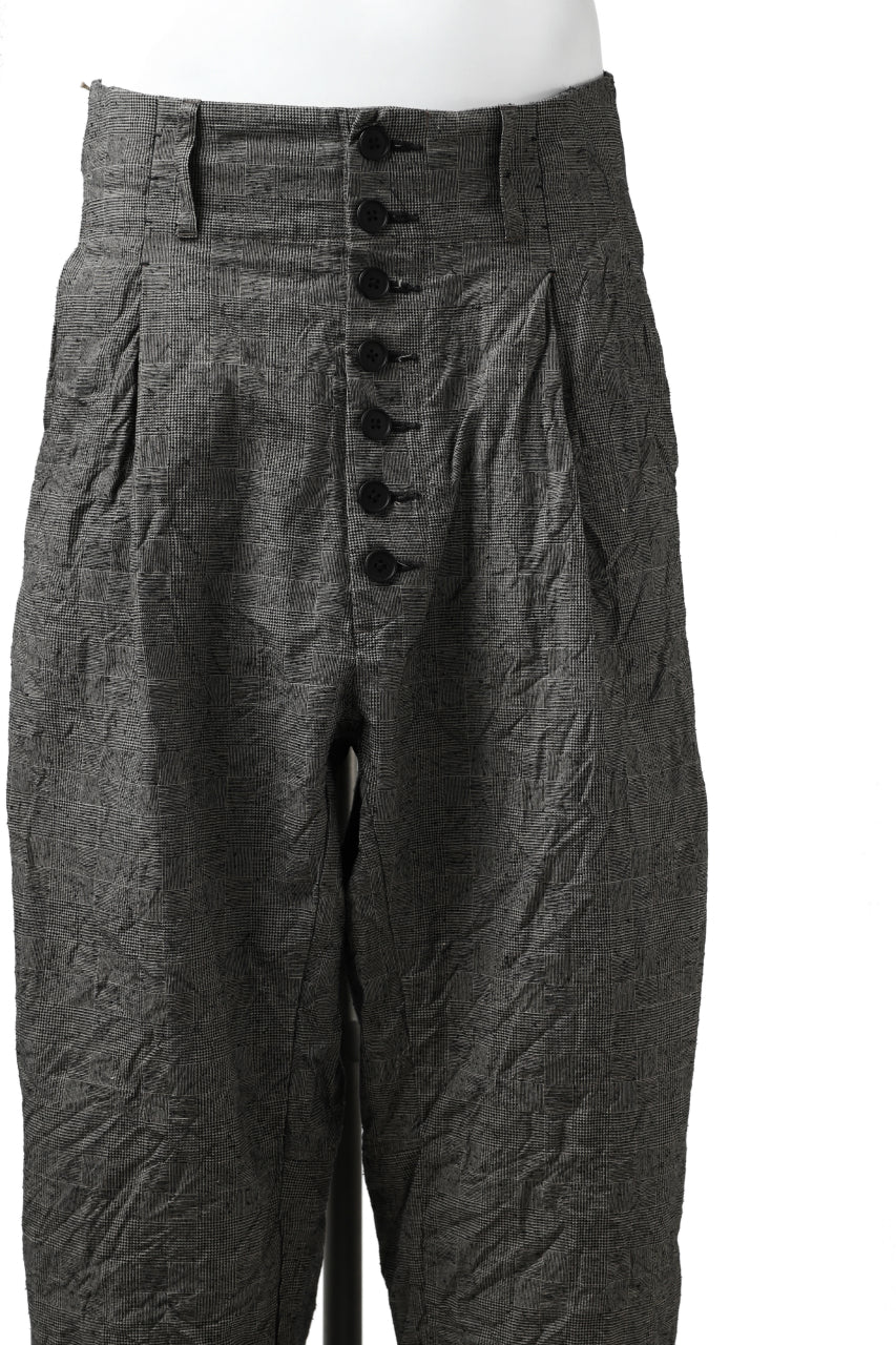 Load image into Gallery viewer, KLASICA SABRON CONSTRUCTED TROUSERS / ORIGINAL PONGEE NEP (GLEN CHECK)