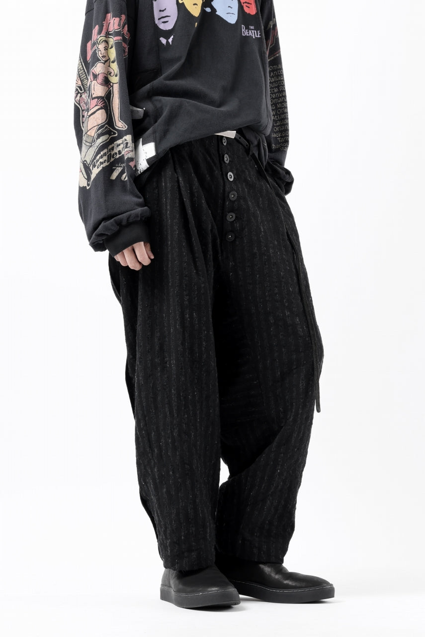 KLASICA SABRON CONSTRUCTED TROUSERS / LIGHT WEIGHT BLUR STRIPES (INK BLACK)