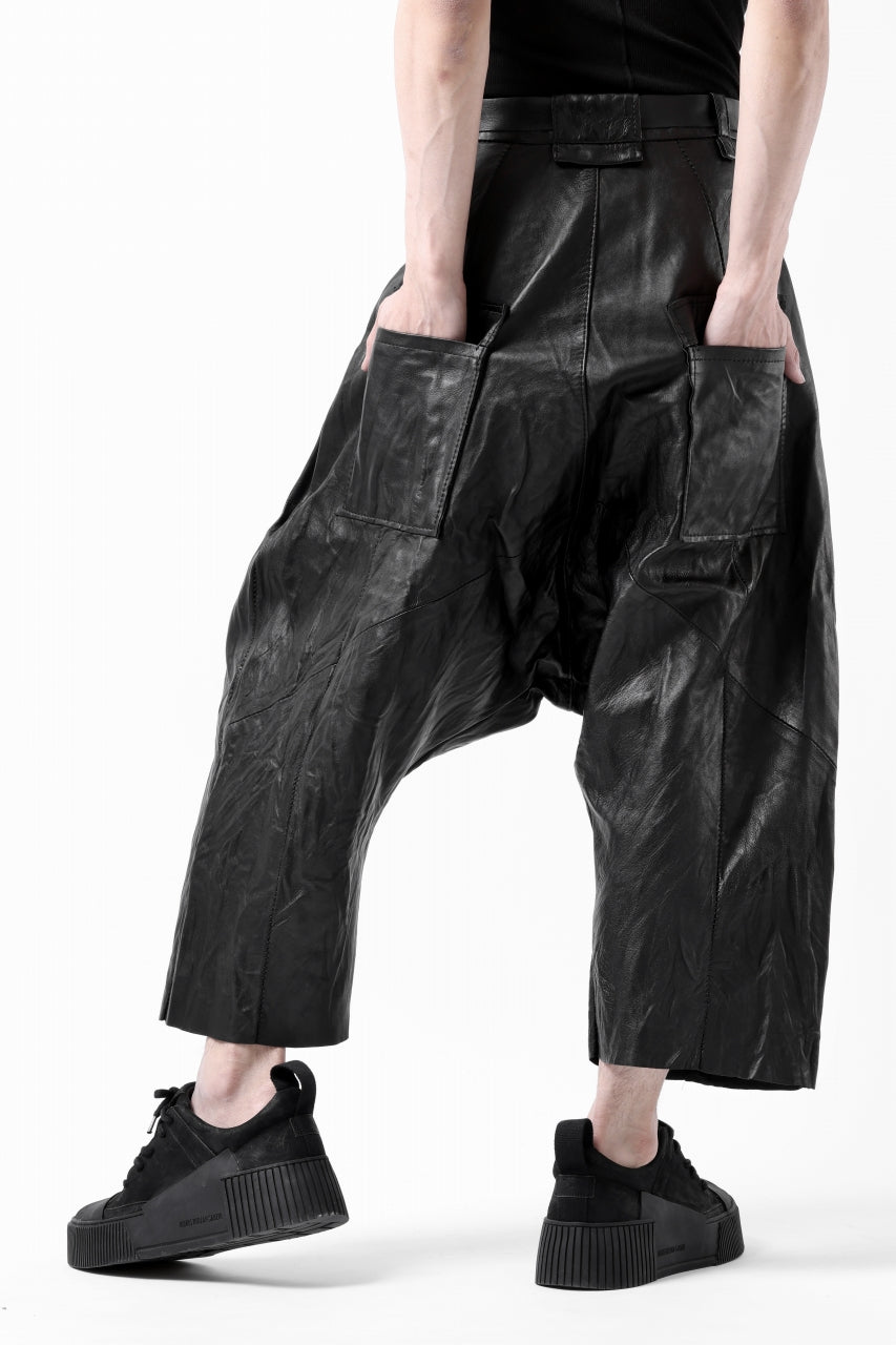 Load image into Gallery viewer, PAL OFFNER HANG LOOSE TROUSERS / STRETCH DENIM (BLACK)