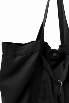 画像をギャラリービューアに読み込む, BORIS BIDJAN SABERI 2WAY TOTE BAG / OBJECT DYED RAMIE &quot;TOTE BAG 2-FBT10004&quot; (BLACK)