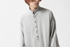 Load image into Gallery viewer, _vital relax sized half button-fly shirt (LIGHT GREY #B)
