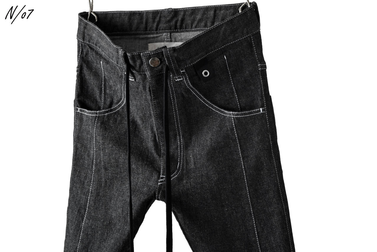 N/07 Darts-Structure Skinny Pants #THIN / Elastic DENIM (BLACK)