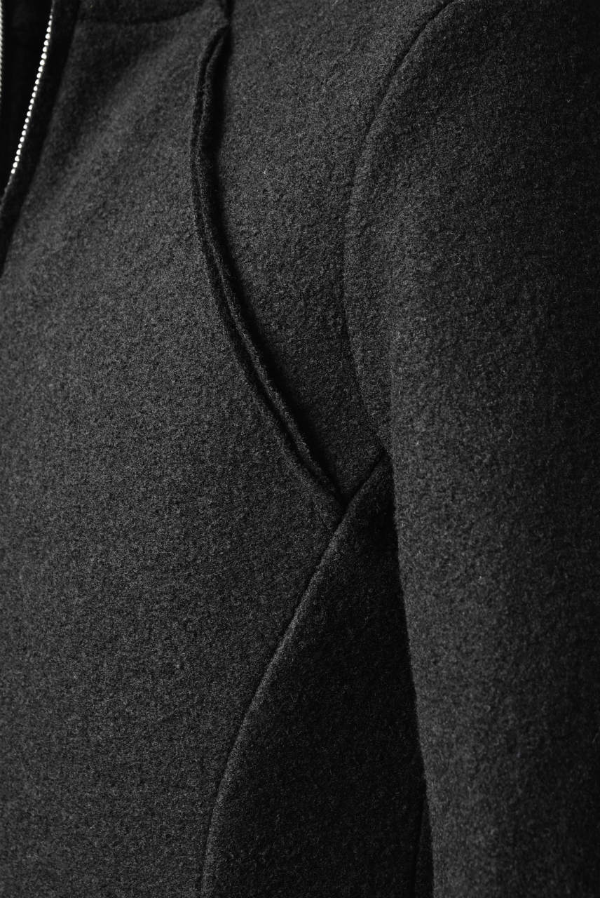 N/07 Rawcut Track Jacket / Woolring Fleece (BLACK)