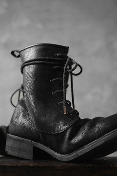 画像をギャラリービューアに読み込む, ierib LOGGER lace up boots / horse butt leather (BLACK)