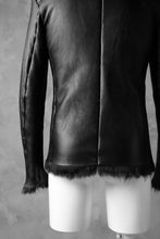 Load image into Gallery viewer, incarnation exclusive SHEEP SHEARLING MOUTON BLOUSON / WIDE NECK &amp; DUAL ZIP (BLACK×BLACK)