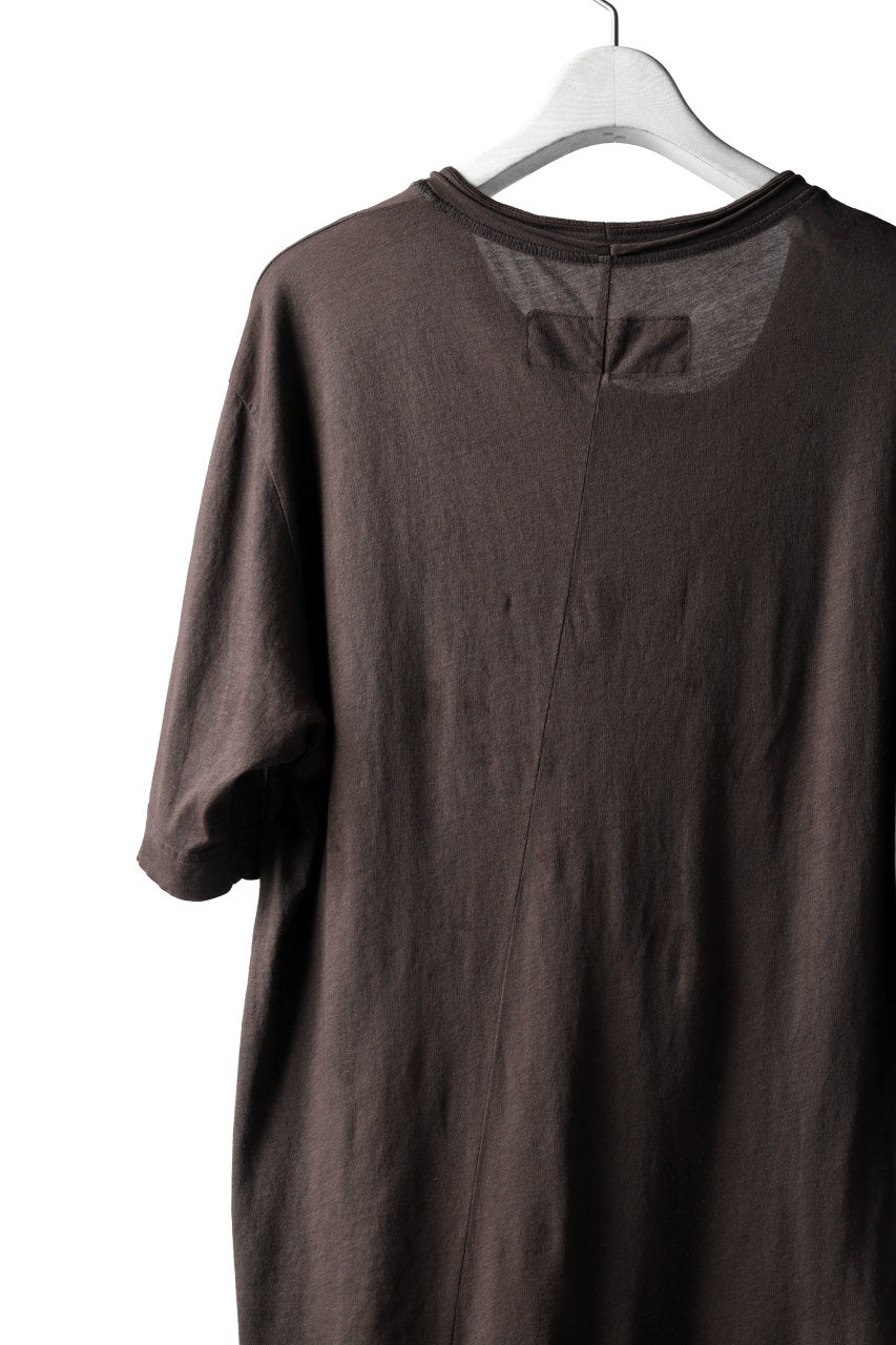 Load image into Gallery viewer, RUNDHOLZ DIP DISTORTED NECK T-SHIRT / DYED L.JERSEY (RUST)