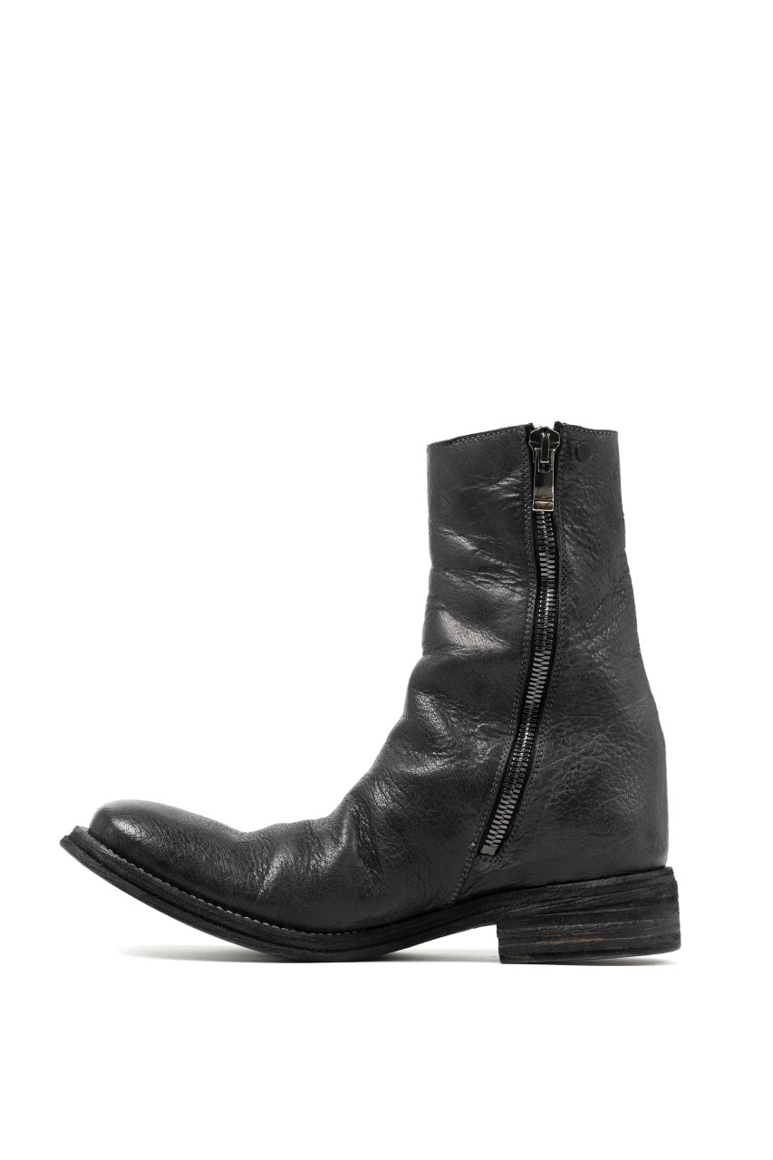 incarnation exclusive BUFFALO LEATHER HAND STITCH SIDE ZIP BOOTS (BLACK ...