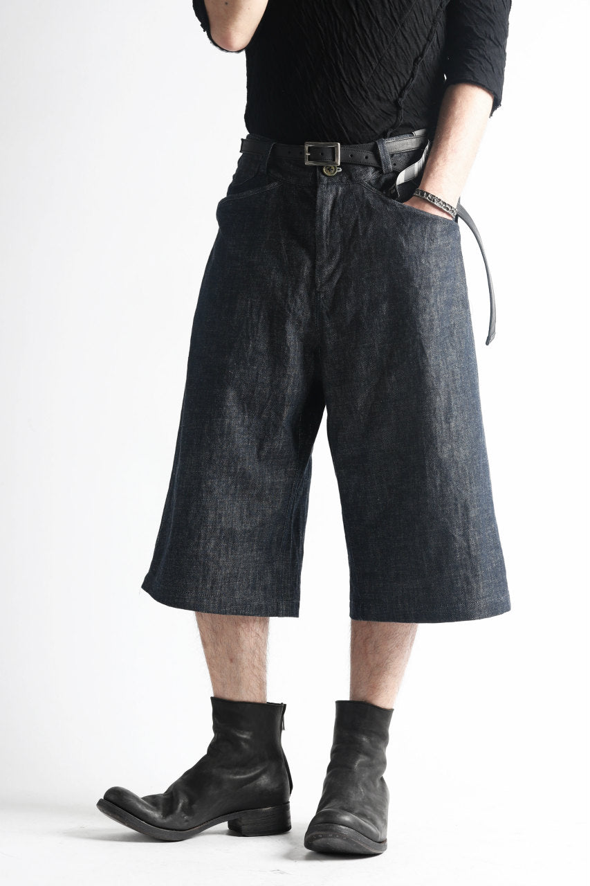 daska x LOOM excluive "w" wide short trousers #black stitch