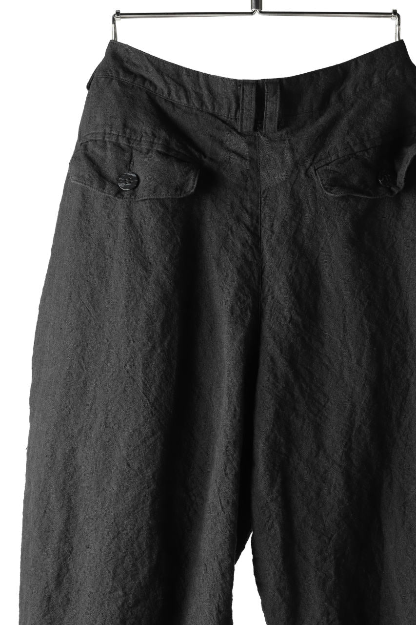 画像をギャラリービューアに読み込む, _vital exclusive covered pocket cropped pants / organic linen (BLACK)